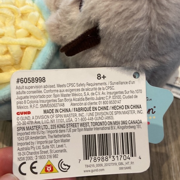 BNWT GUND Pusheen the Cat Plush 10th Anniversary Ramen 6 inch - Picture 3 of 7